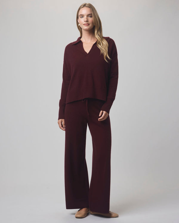 Splendid Tori Cashmere Polo Sweater