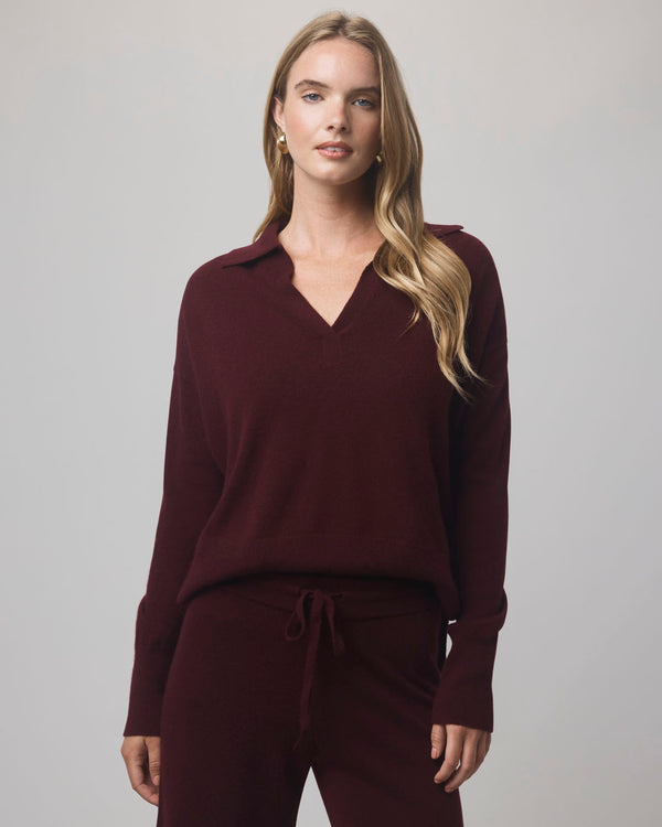 splendid Tori Cashmere Polo Sweater