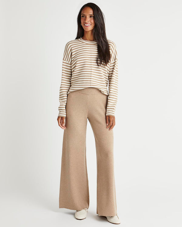Splendid Splendid X Cella Jane Striped Front Seam Sweater