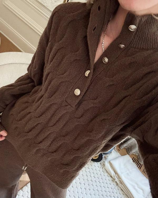 Splendid Splendid X Cellajaneblog Half-Placket Sweater