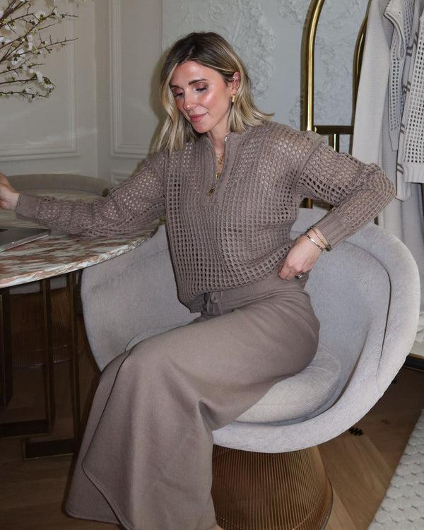 Splendid Splendid X Cellajaneblog Quarter Zip Sweater