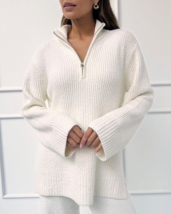 Splendid Splendid X Cellajaneblog Quarter Zip Sweater