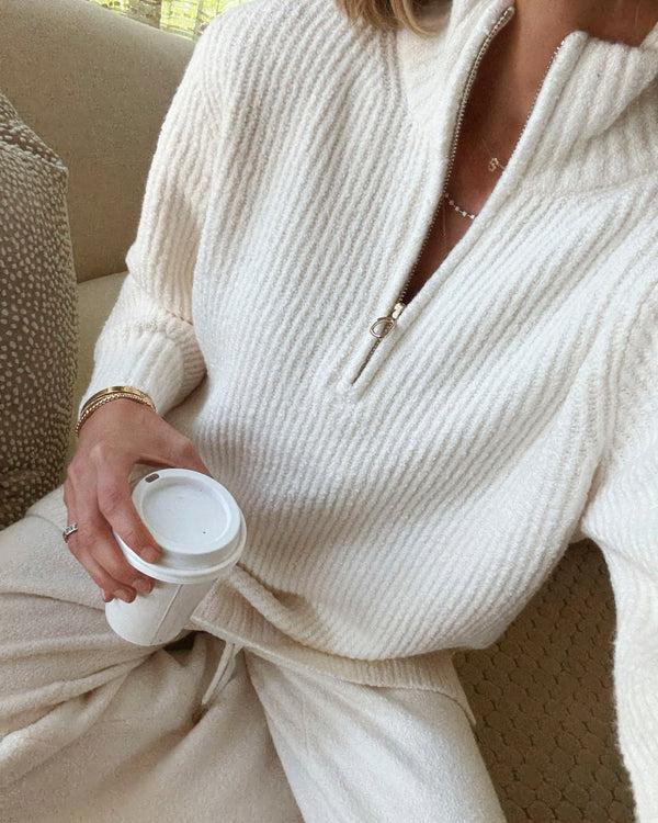 splendid Splendid x Cellajaneblog Quarter Zip Sweater