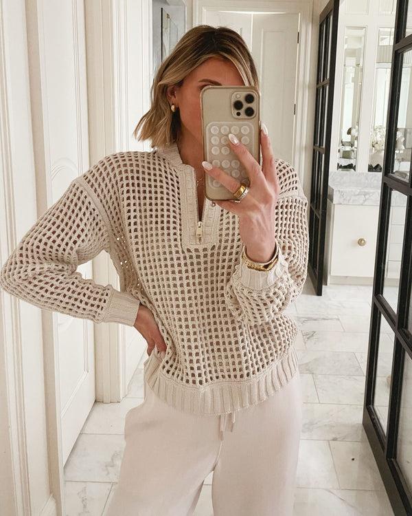 splendid Splendid x Cellajaneblog Quarter Zip Sweater