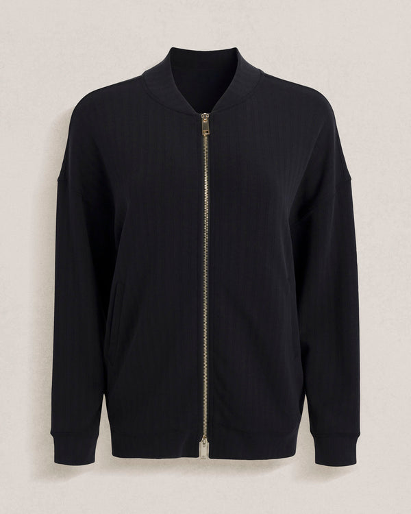 Splendid Splendid X Cellajaneblog Rib Scuba Zip-Up Jacket