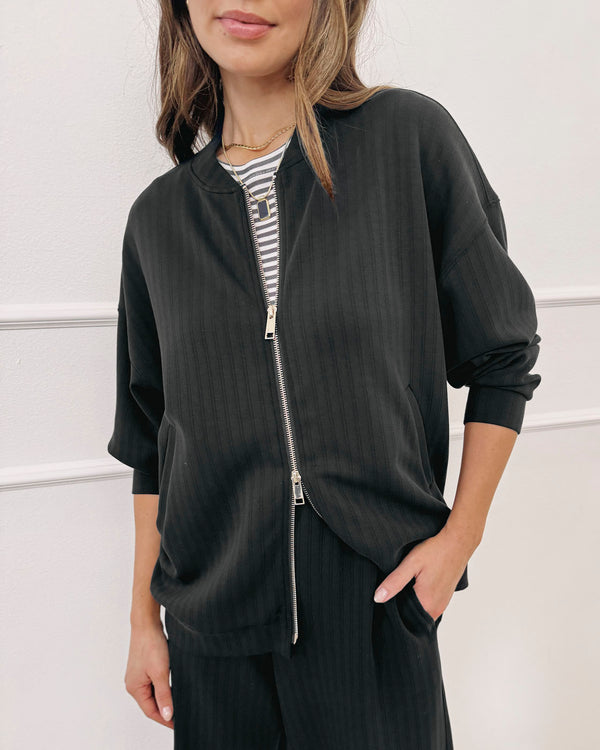 Splendid Splendid X Cellajaneblog Rib Scuba Zip-Up Jacket