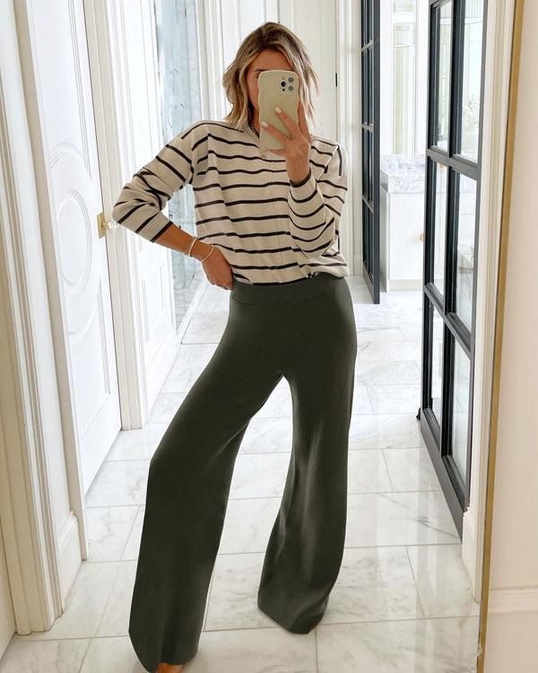 Splendid Splendid X Cellajaneblog Stripe Front Seam Sweater