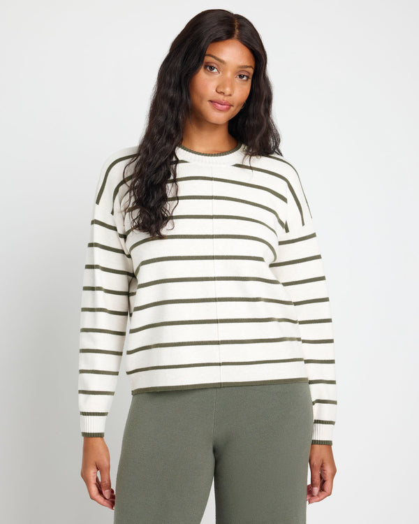 Splendid Splendid X Cellajaneblog Stripe Front Seam Sweater