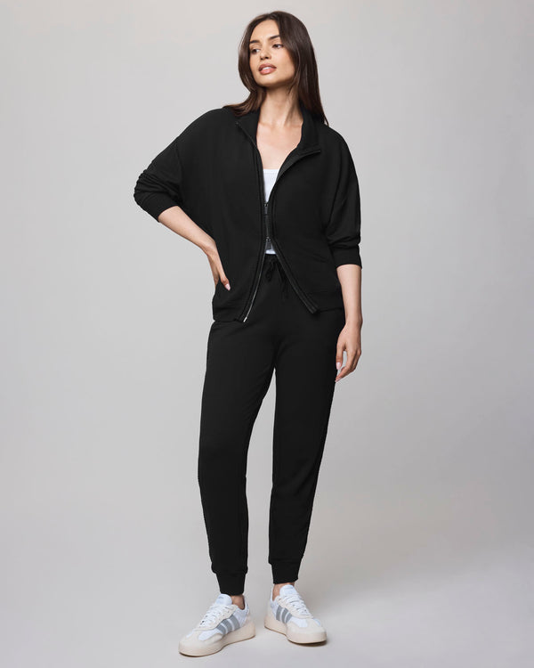 Splendid Supersoft Trim Zip Up Sweater Using LENZING™ECOVERO™ Fibers