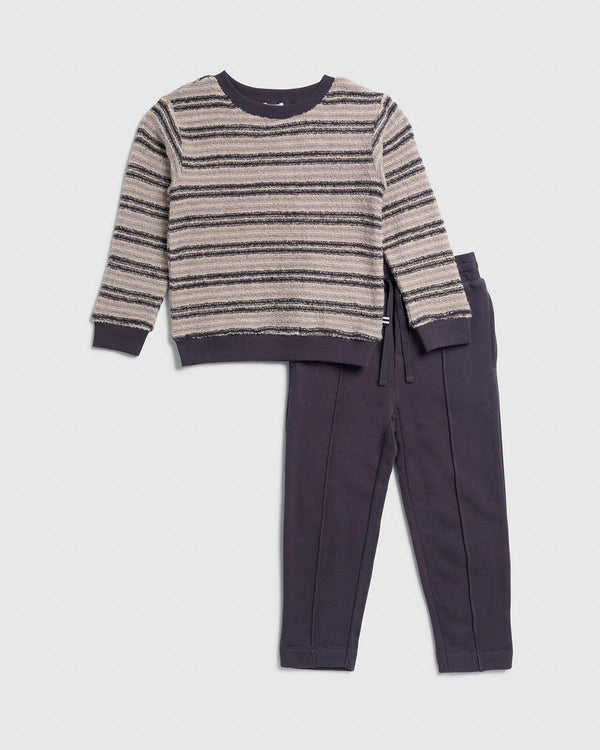 splendid Toddler Boy Loopy Stripe Knit Longe Sleeve Set