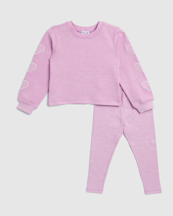 splendid Toddler Girl Cloudline Hearts Long Sleeve Set