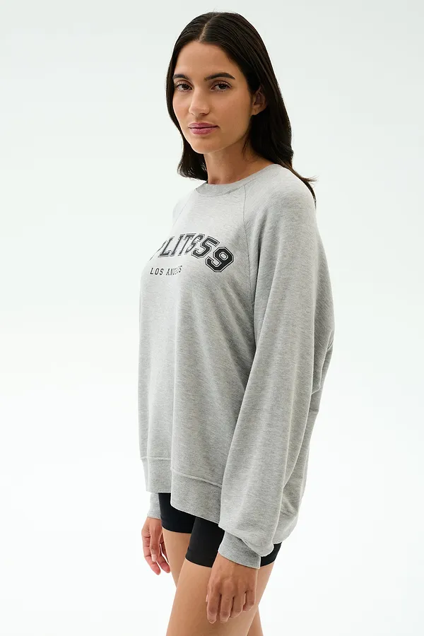 Splits59 Andie Oversized Fleece Varsity Graphic Sweatshirt