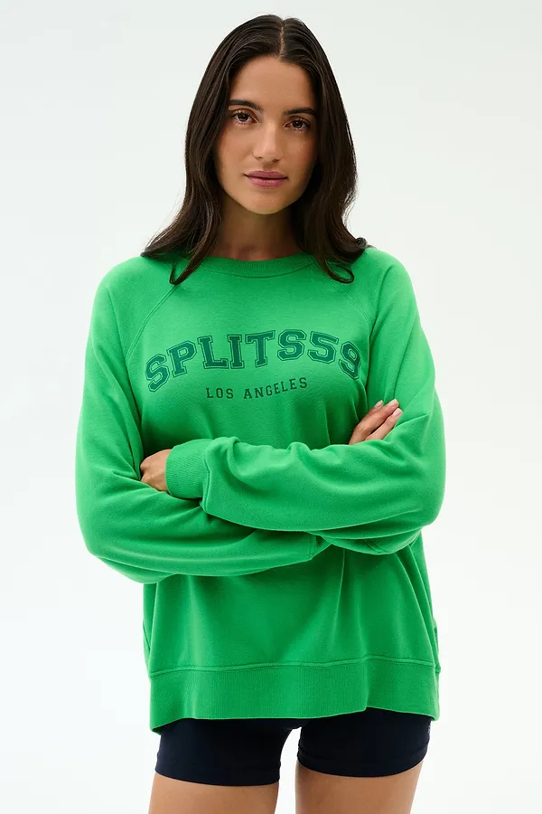 splits59 Andie Oversized Fleece Varsity Graphic Sweatshirt