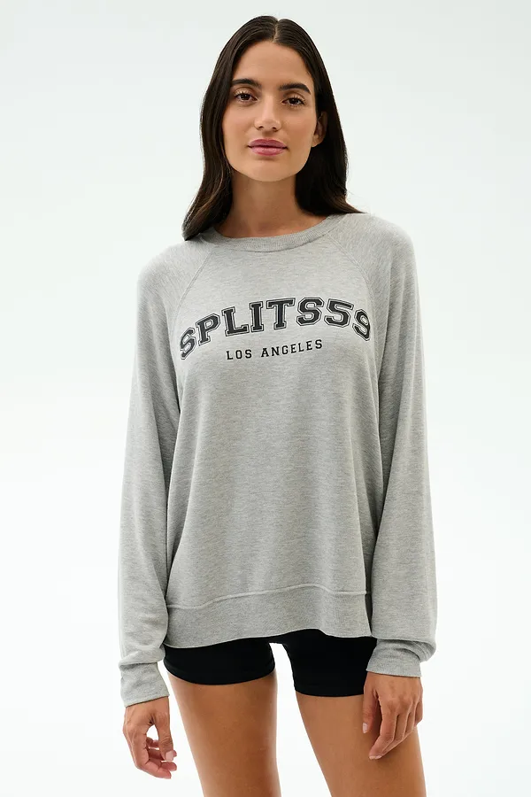 splits59 Andie Oversized Fleece Varsity Graphic Sweatshirt