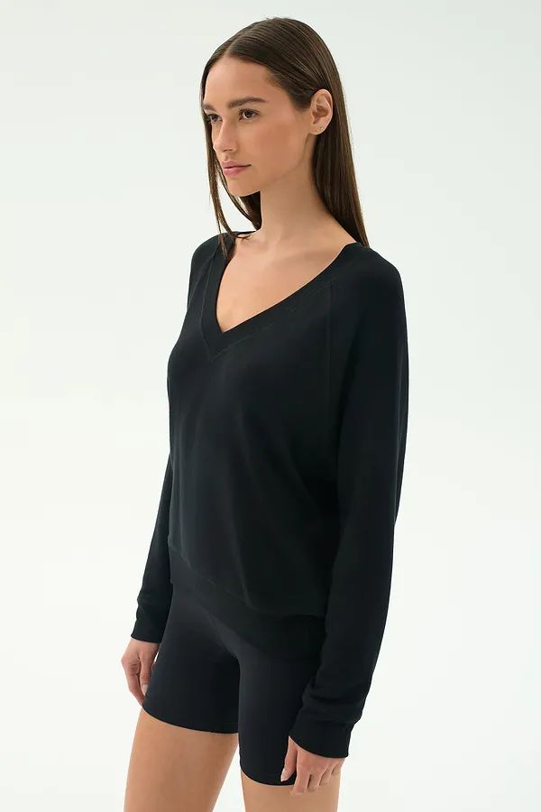 Splits59 Bennie Fleece V Neck Sweatshirt