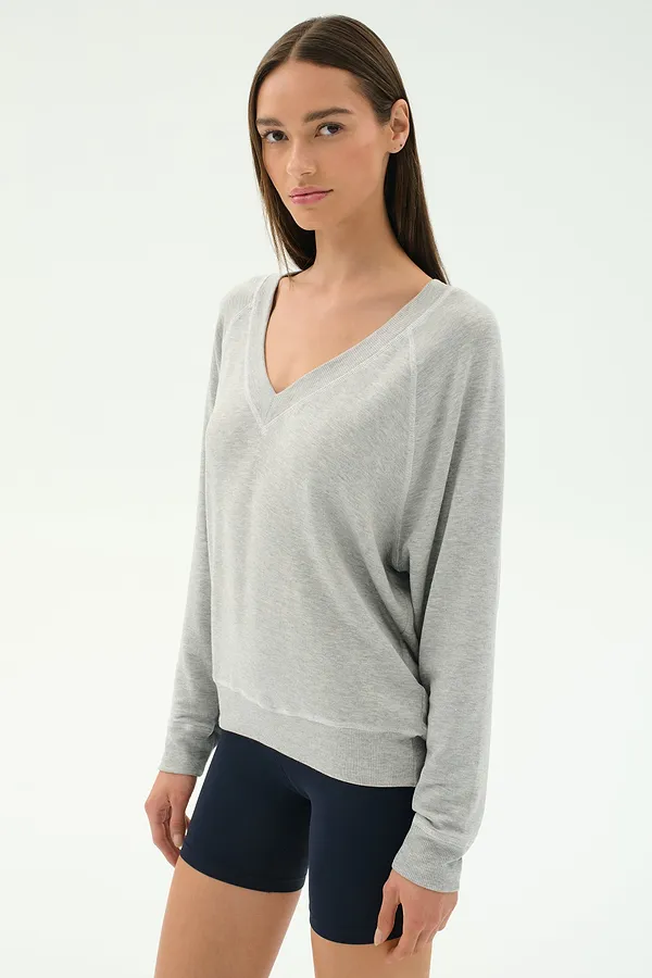 Splits59 Bennie Fleece V Neck Sweatshirt