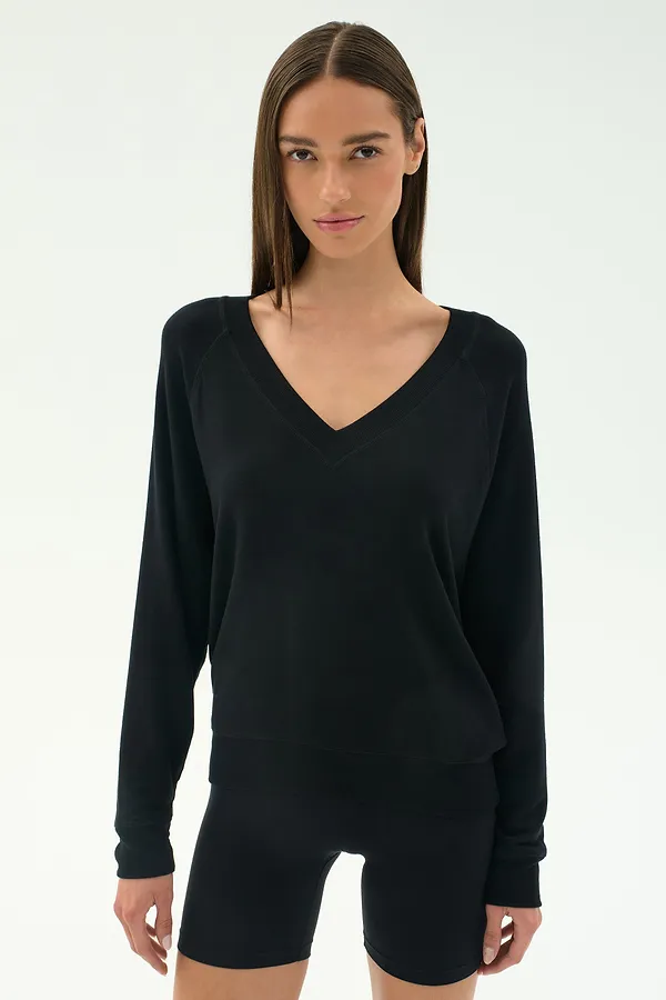 splits59 Bennie Fleece V Neck Sweatshirt
