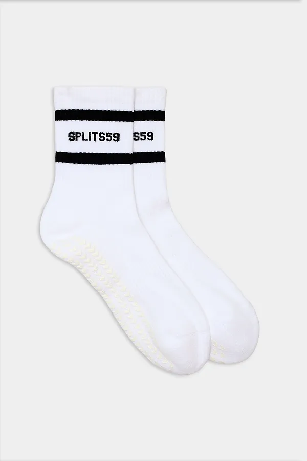 splits59 Logo Stripe Ankle Socks with Grip