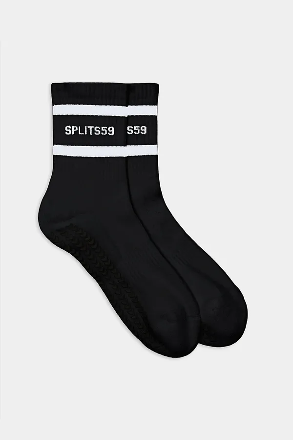 splits59 Logo Stripe Ankle Socks With Grip