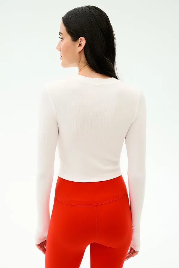 Splits59 Louise Rib Long Sleeve Crop