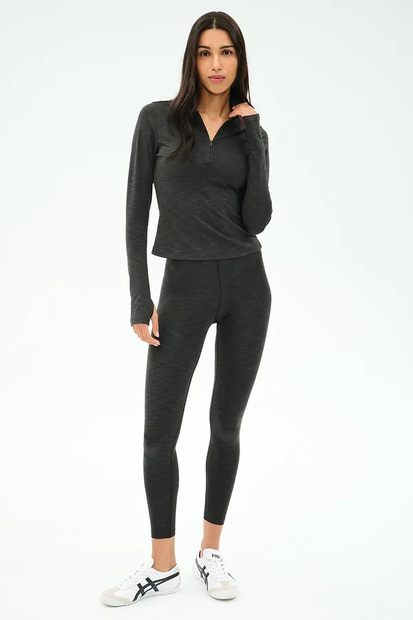 Splits59 Stevie Active Rib Half Zip Waist Length