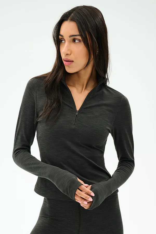 Splits59 Stevie Active Rib Half Zip Waist Length