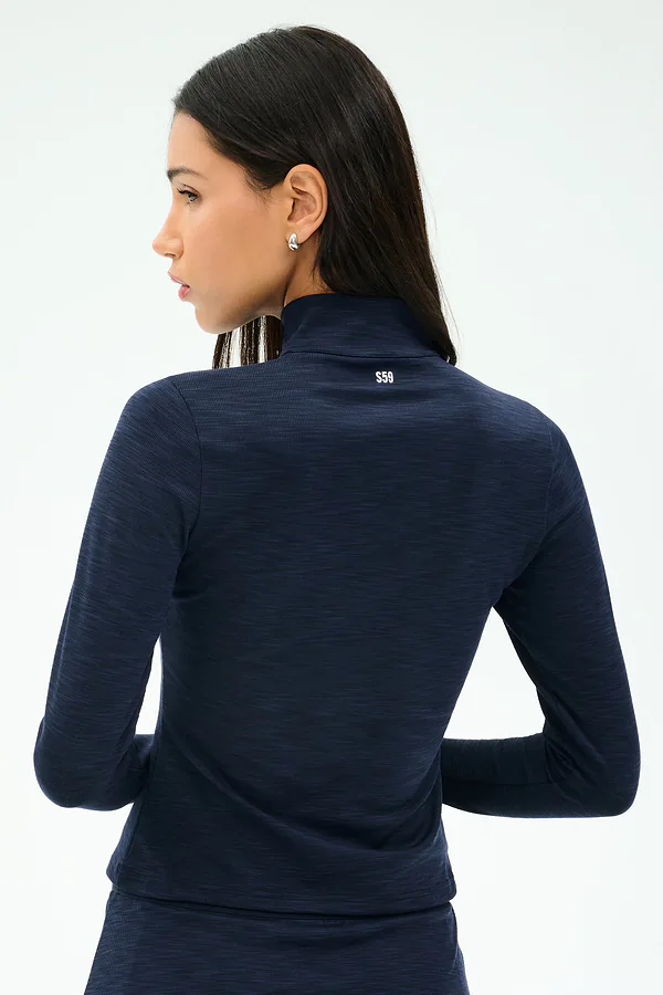 Splits59 Stevie Active Rib Half Zip Waist Length