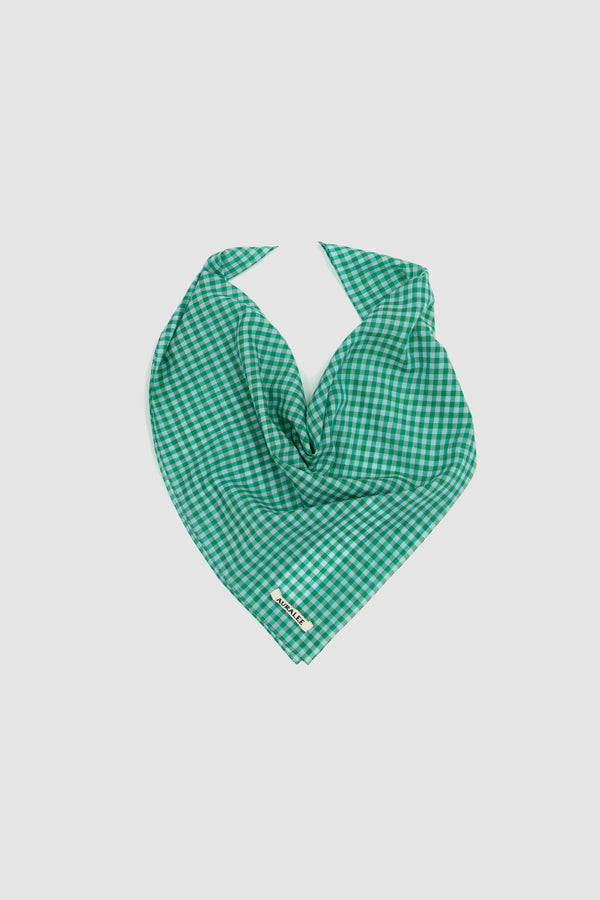 Sportivo Store Airy Light Cotton Check Scarf Green Gingham