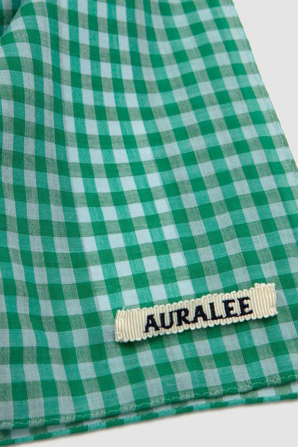 Sportivo Store Airy Light Cotton Check Scarf Green Gingham