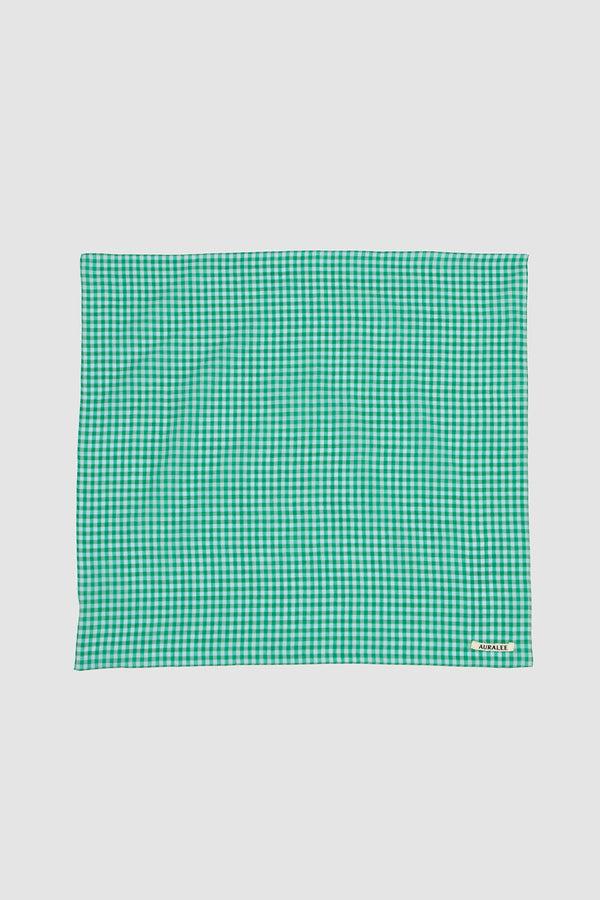 sportivo store Airy Light Cotton Check Scarf Green Gingham