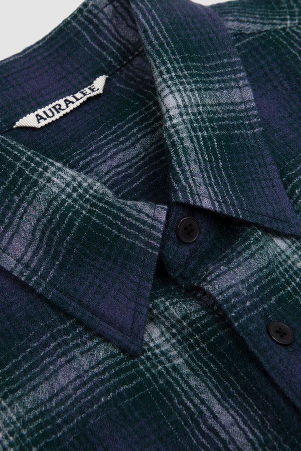 Sportivo Store Airy Wool Check Shirt Forest Green/Navy