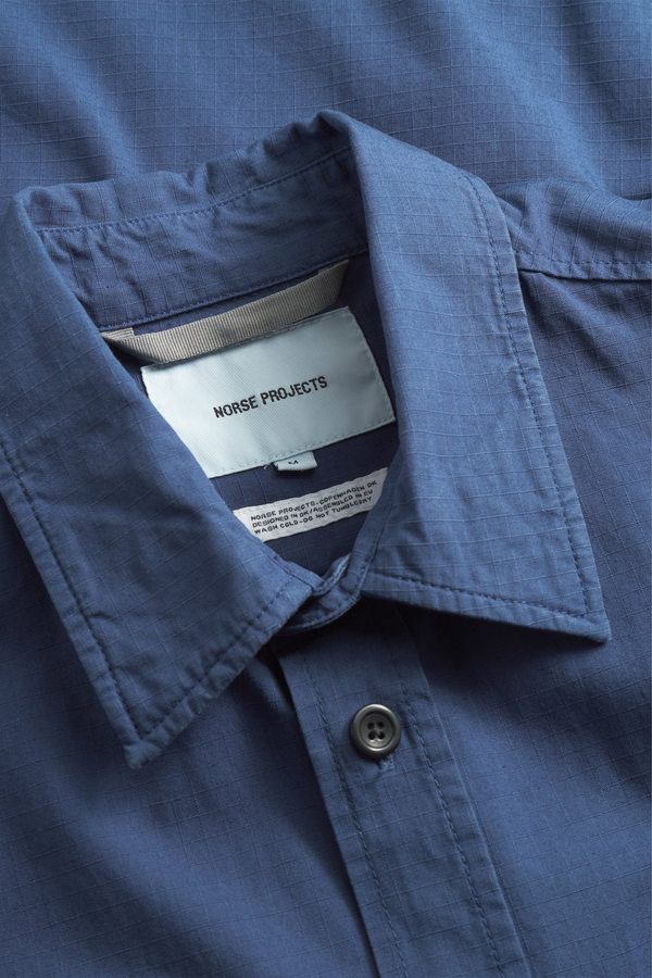 Sportivo Store Algot Cotton Ripstop Relaxed Shirt Workwear Blue