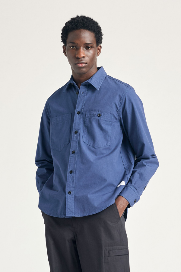 Sportivo Store Algot Cotton Ripstop Relaxed Shirt Workwear Blue