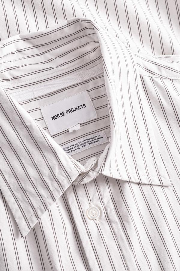 Sportivo Store Algot Poplin Stripe Shirt Ecru Stripe