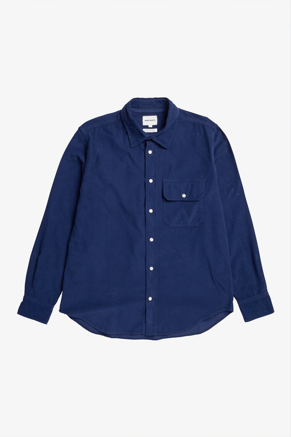 Sportivo Store Algot Relaxed Micro Cord Shirt Dark Navy