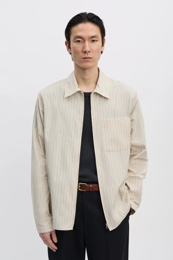 sportivo store Another Zip Shirt 1.0 JPN Cream Stripe