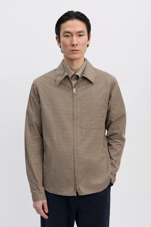 sportivo store Another Zip Shirt 1.0 JPN Khaki Brown Check