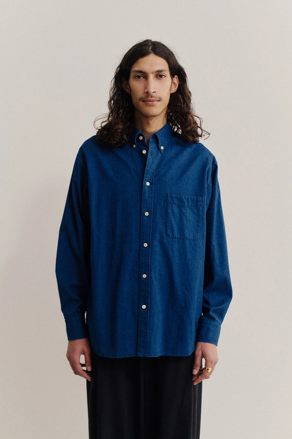 sportivo store Banita Button Down Shirt Soft Indigo