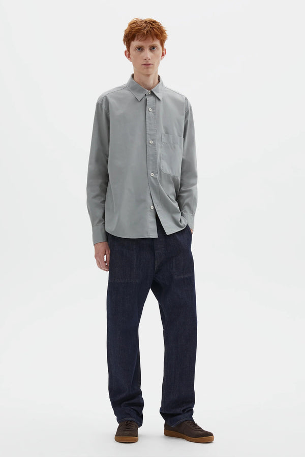 Sportivo Store Basic Shirt Compact Cotton Poplin Fog
