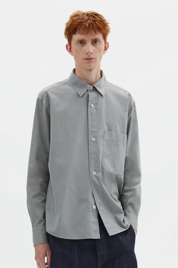sportivo store Basic Shirt Compact Cotton Poplin Fog