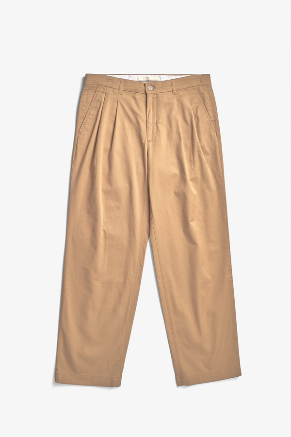 sportivo store Benn Relaxed Twill Pleated Trouser Utility Khaki