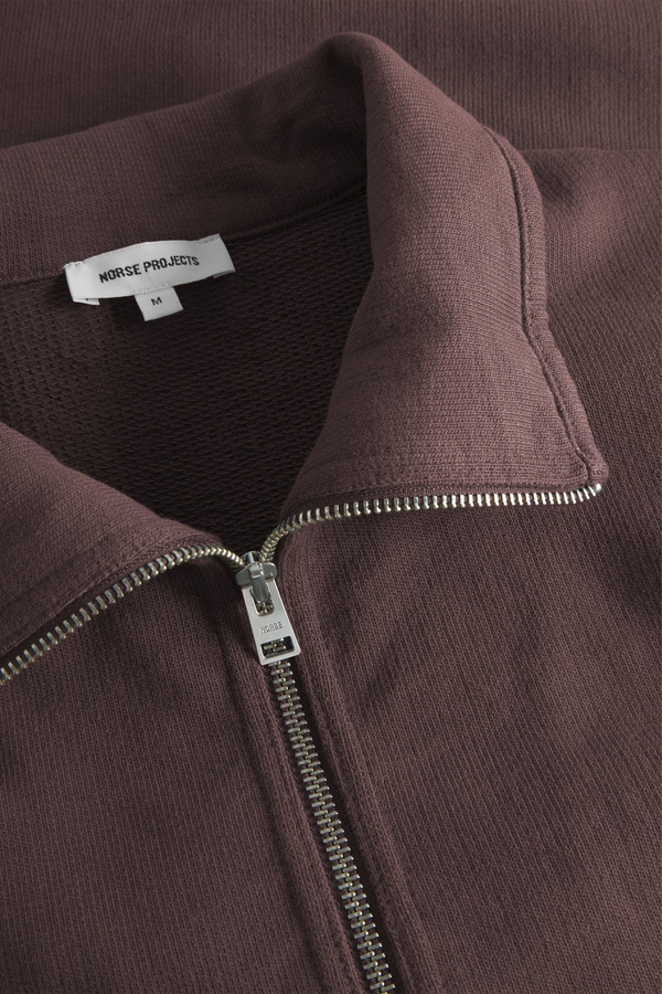 Sportivo Store Bjorn Relaxed Organic Loopback Track Jacket Mahogany