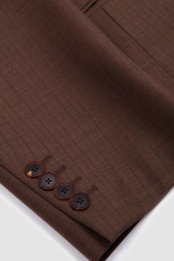 Sportivo Store Bluefaced Wool Jacket Brown/Red Stripes