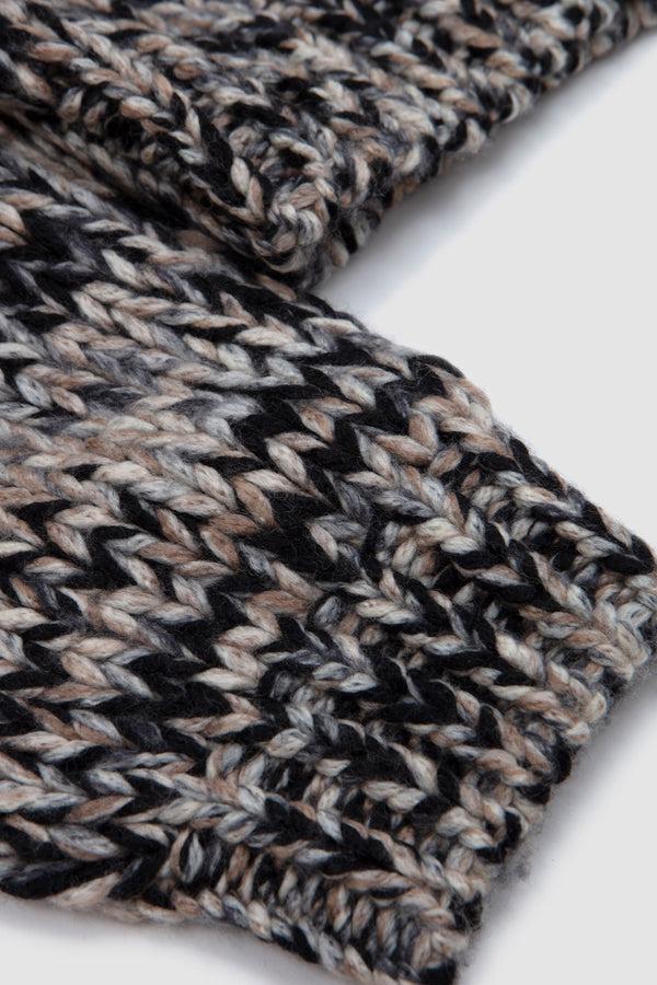 Sportivo Store Boxy Crew Neck Sweater Black/ White/ Brown