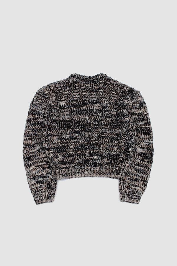 Sportivo Store Boxy Crew Neck Sweater Black/ White/ Brown