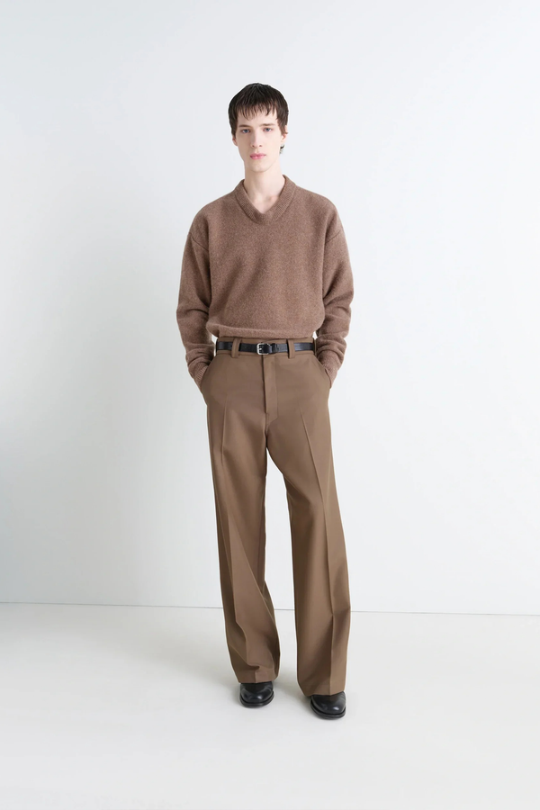 Sportivo Store Boxy V Neck Sweater Hazelnut Melange