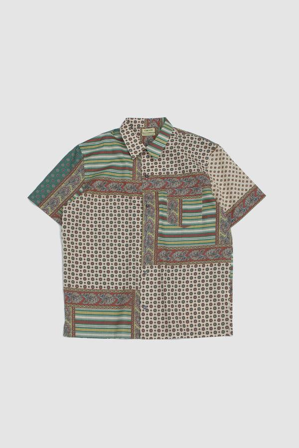 sportivo store Camp Colar Shirt Provencal Patchwork Print