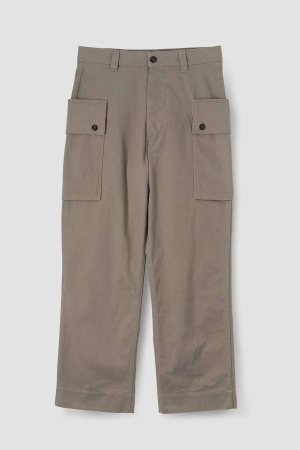 Sportivo Store Cargo Pocket Trousers Plain Cotton Drill Taupe