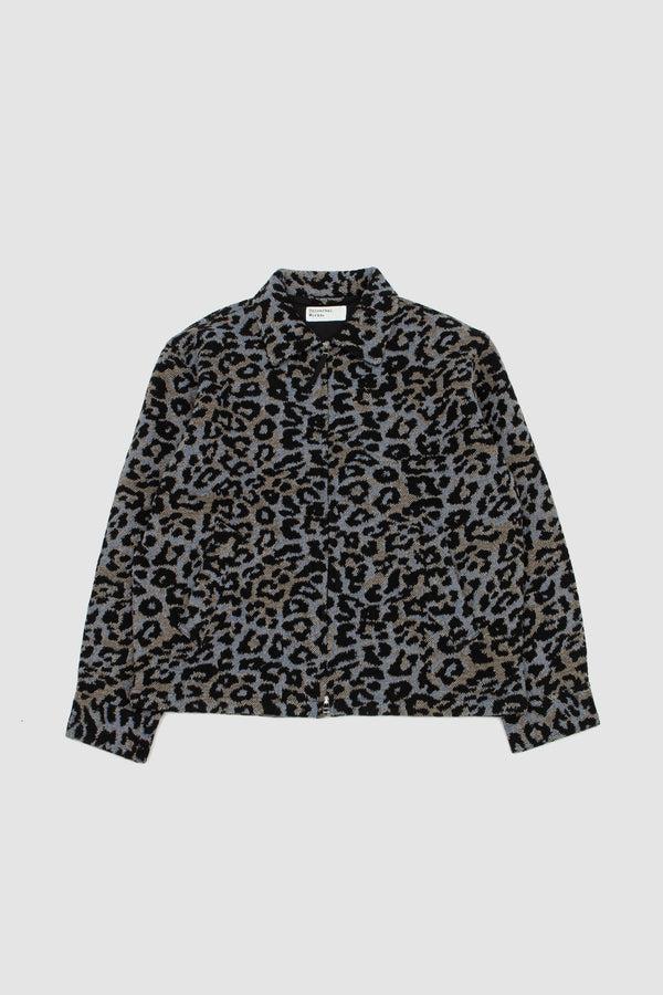 sportivo store Club Jacket Leopard Floral Wool Blue