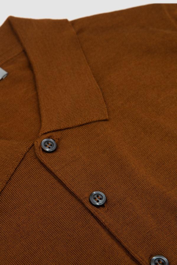 Sportivo Store Cotswold Extra Fine Merino Wool Polo Shirt Keats Bronze